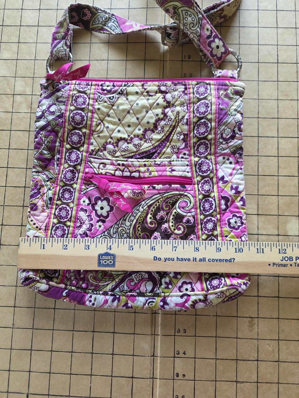 Vera Bradley Classic Hipster Crossbody Bag in "Very Berry Paisley" (Retired) - Picture 4 of 16